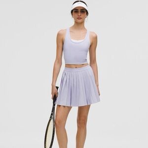 Lululemon Women's High Rise Pleated Mini Skort Long - Lavender Frost